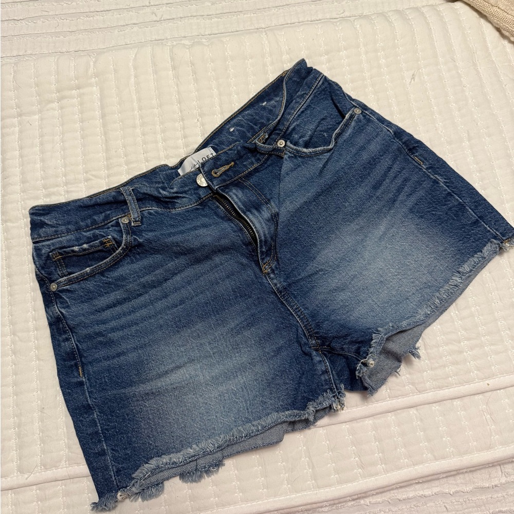 LOFT Dark Blue Jean Shorts